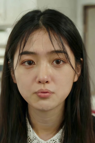 长发女子近景微笑素材 长发女子近景微笑素材