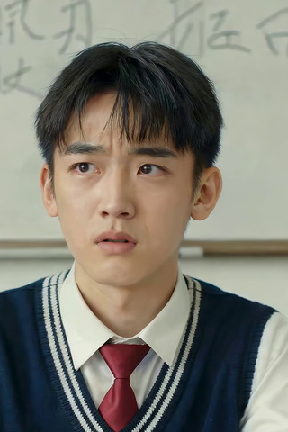 穿校服男生教室近景画面 穿校服男生教室近景画面