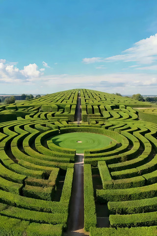 大型绿植迷宫全景 大型绿植迷宫全景