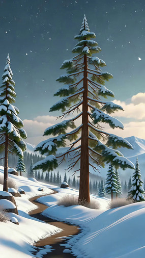 ����ѩ���ǵ�ɭ�ַ羰