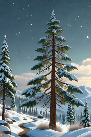 ����ѩ���ǵ�ɭ�ַ羰