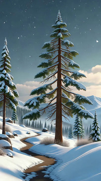 ����ѩ���ǵ�ɭ�ַ羰