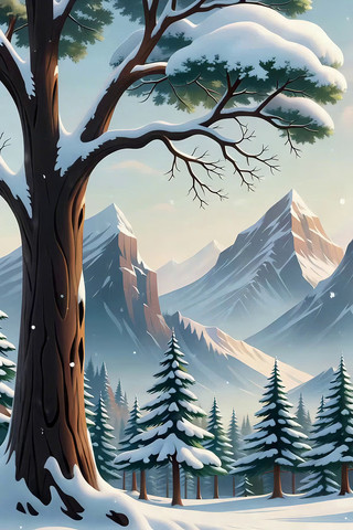 ����ѩ��ɭ����Զɽ����