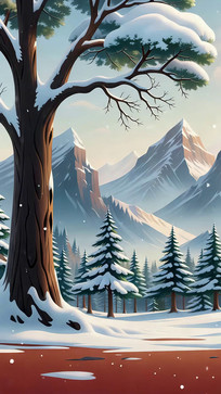 ����ѩ��ɭ����Զɽ����