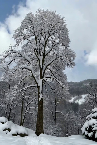 ����ѩ���иߴ�Ļ�ѩ��ľ