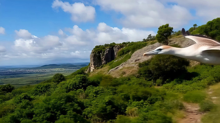 飞鸟于青山绿野间翱翔 飞鸟于青山绿野间翱翔