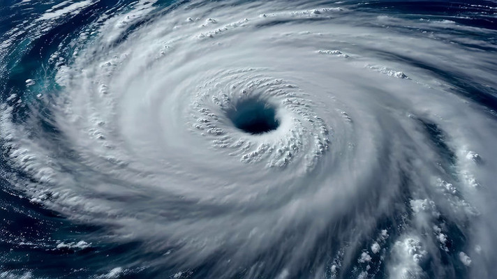 高空俯瞰海洋飓风景象 高空俯瞰海洋飓风景象