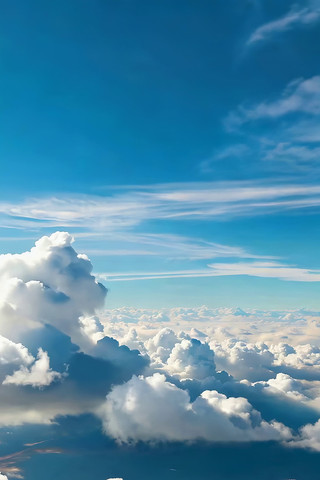 高空俯瞰蓝天白云 高空俯瞰蓝天白云