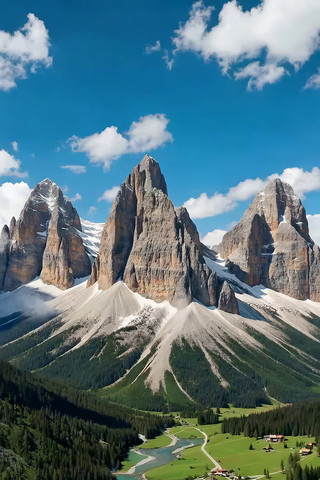 高山草地河流自然风光 高山草地河流自然风光