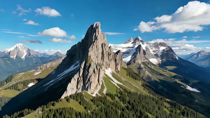 高山森林自然风光俯瞰 高山森林自然风光俯瞰