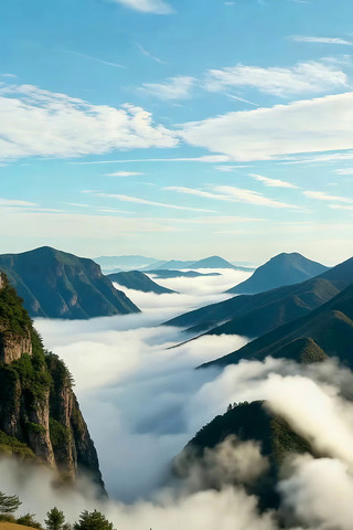 高山云海自然风光 高山云海自然风光