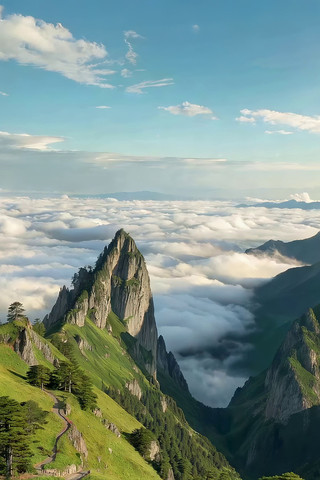 高山云海自然风光 高山云海自然风光