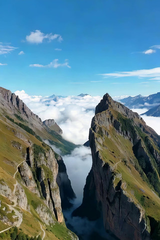 高山云海自然风光航拍素材 高山云海自然风光航拍素材