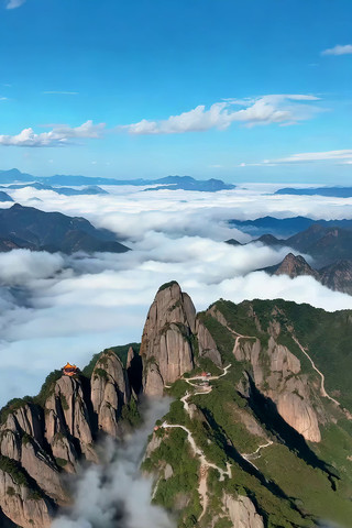 高山云海自然风光航拍素材 高山云海自然风光航拍素材