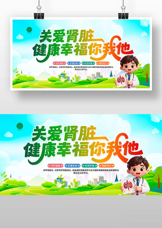 关爱肾脏世界肾脏日展板 关爱肾脏世界肾脏日展板
