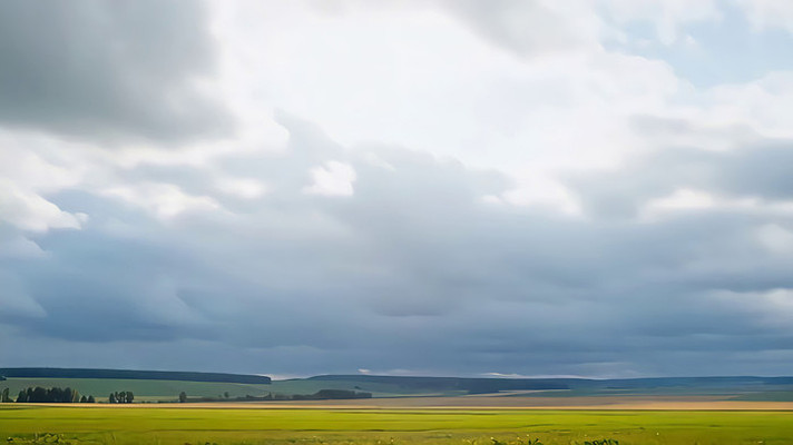 广阔草原天空风景 广阔草原天空风景
