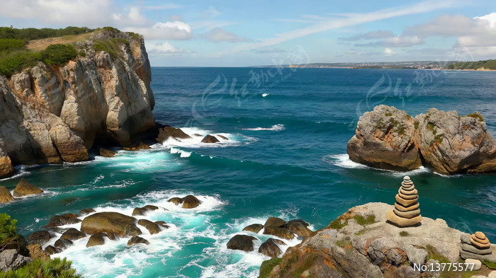 �����߽�ʯ�뺣�󾰹�