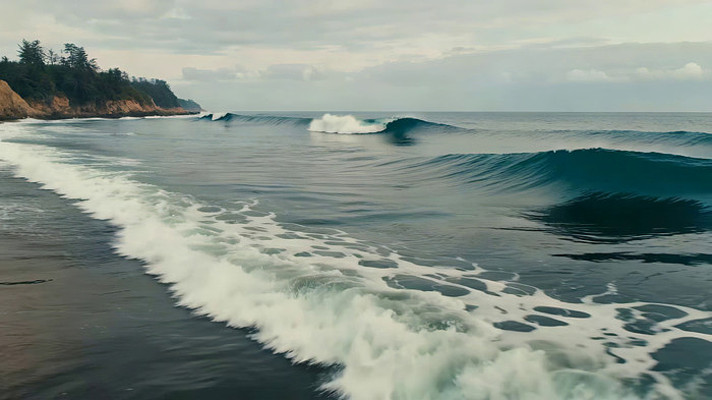 海边海浪自然景观 海边海浪自然景观