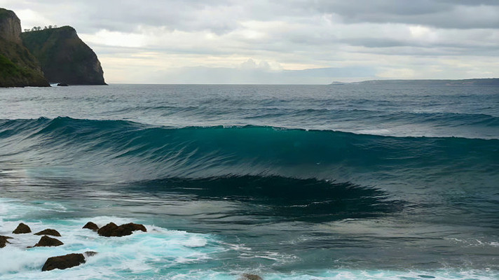 海边礁石与海浪景观 海边礁石与海浪景观