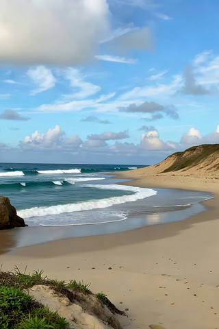 海边沙滩海浪自然风光 海边沙滩海浪自然风光