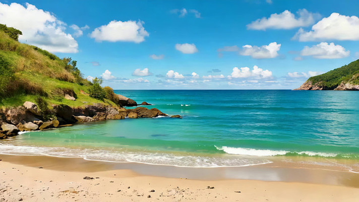 海边沙滩自然风光 海边沙滩自然风光