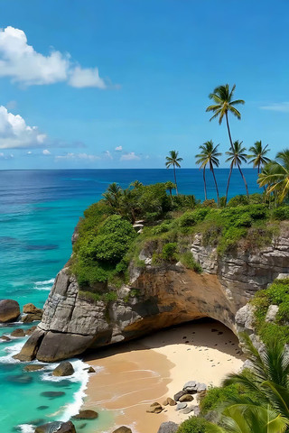 海边悬崖沙滩自然景观 海边悬崖沙滩自然景观