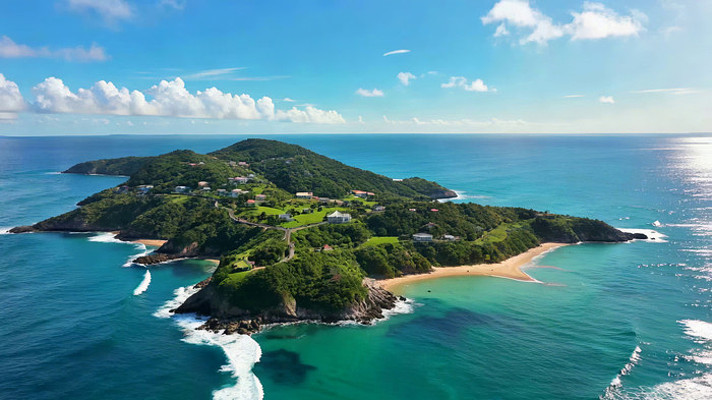 海岛海景空中俯瞰素材 海岛海景空中俯瞰素材