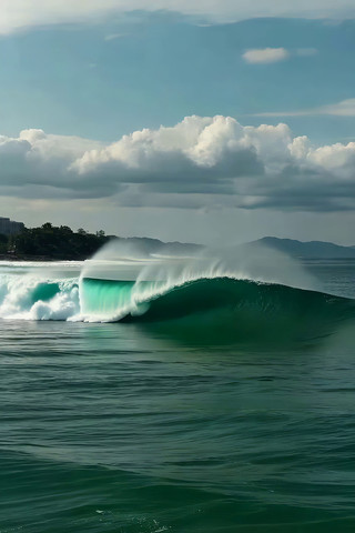海上翻滚的波浪 海上翻滚的波浪