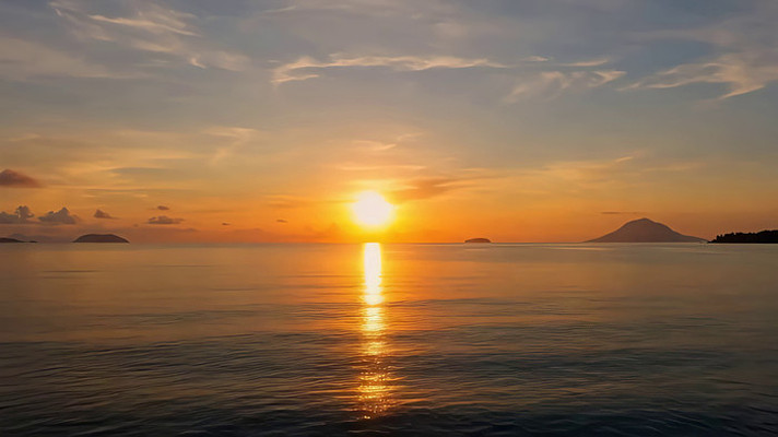 海上日落全景 海上日落全景