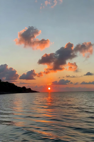 海上日落天空云彩景观 海上日落天空云彩景观