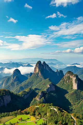 航拍山峦田野自然风光 航拍山峦田野自然风光