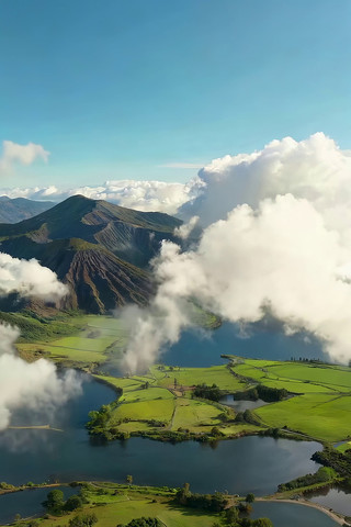 航拍山水云雾自然风光 航拍山水云雾自然风光