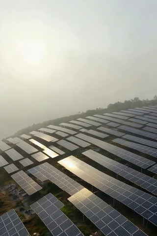 航拍太阳能光伏电站 航拍太阳能光伏电站
