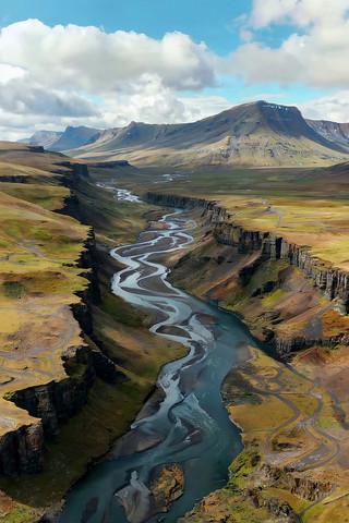 河谷山川自然风光航拍素材 河谷山川自然风光航拍素材