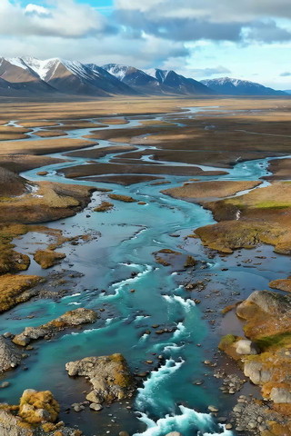 河流山川自然风光俯瞰 河流山川自然风光俯瞰