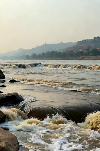 河流湍急景象 河流湍急景象
