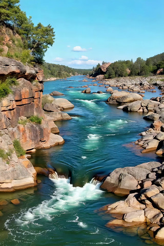 河流岩石自然风光素材 河流岩石自然风光素材