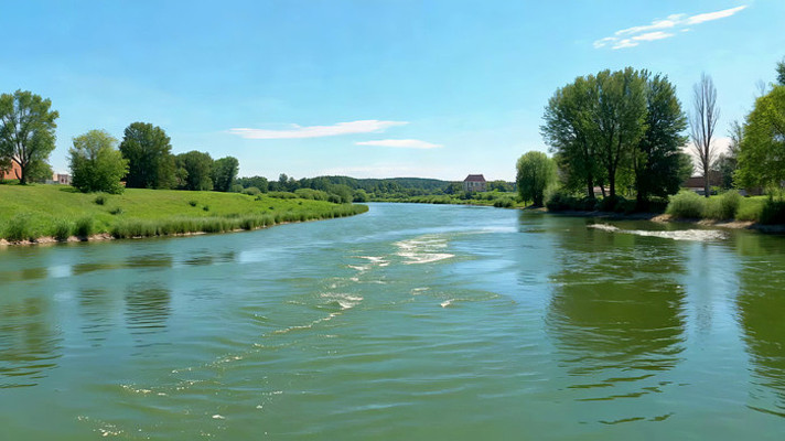 河流周边自然风光 河流周边自然风光