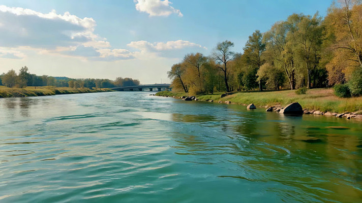 河畔树木自然风光 河畔树木自然风光