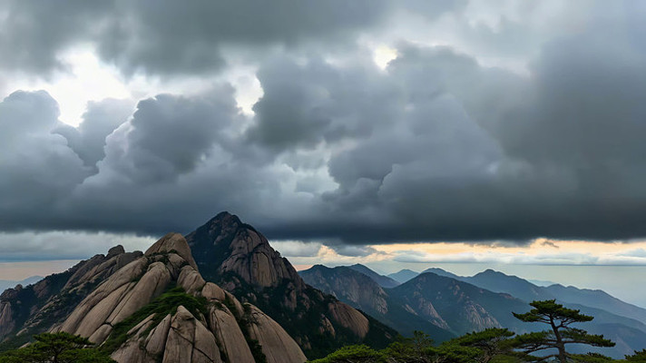 黄山山峰云海景观 黄山山峰云海景观