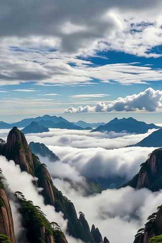 黄山云海自然风光 黄山云海自然风光