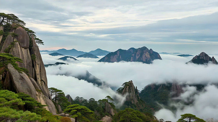 黄山云海自然风光 黄山云海自然风光