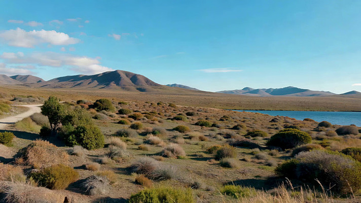 荒原湖泊山脉自然风景 荒原湖泊山脉自然风景