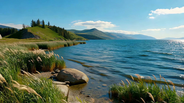 湖边自然风光 湖边自然风光