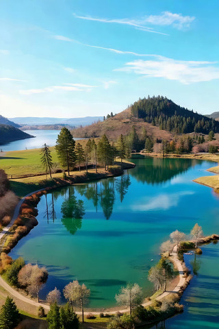 湖泊山林自然风光 湖泊山林自然风光