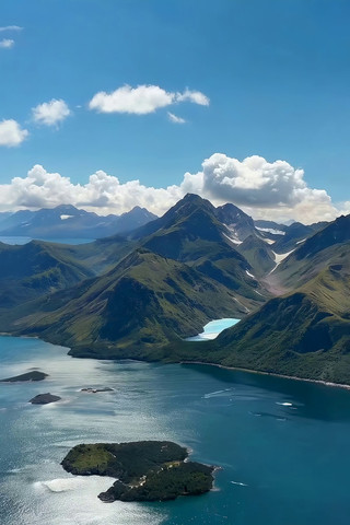 湖泊山峦自然风光全景 湖泊山峦自然风光全景