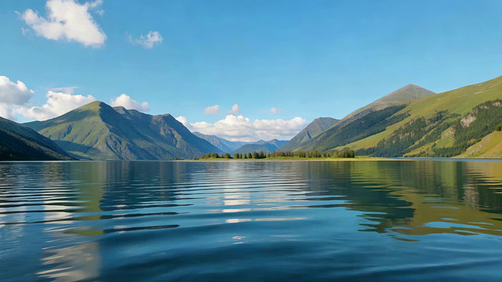 湖泊山脉自然风光 湖泊山脉自然风光