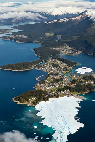 湖泊山脉自然风光航拍素材 湖泊山脉自然风光航拍素材