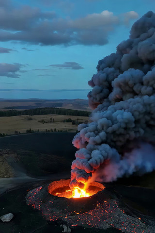 活火山喷发自然景观素材 活火山喷发自然景观素材