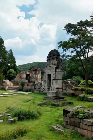 户外古迹遗址全景 户外古迹遗址全景